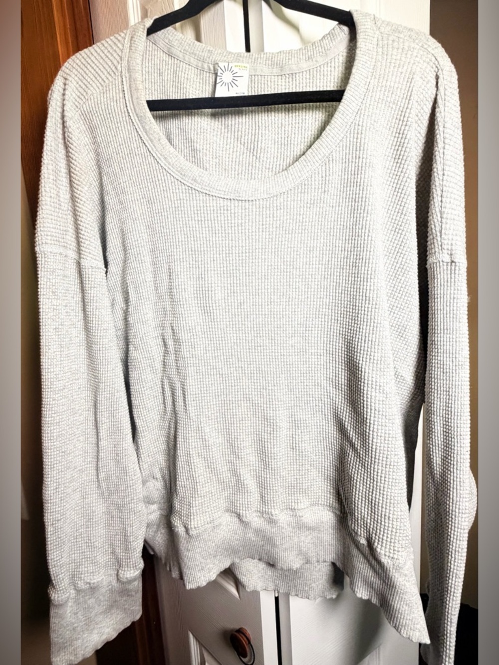 OFFLINE by Aerie Waffle Knit Oversized Scoop Neck Top